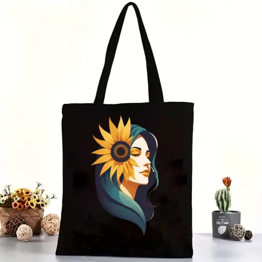 Annihilation Cotton Black Tote Bag with Zipper
