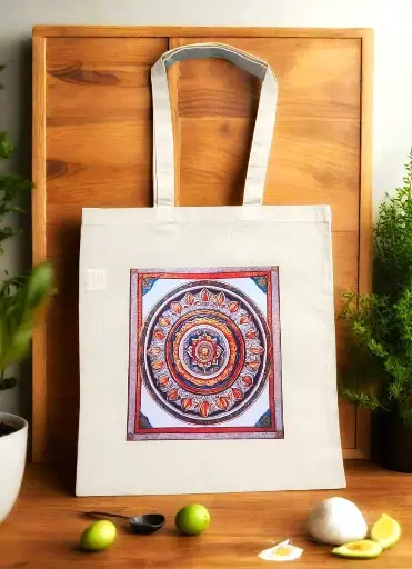  Eternals Canvas Beige Tote Bag with Zipper